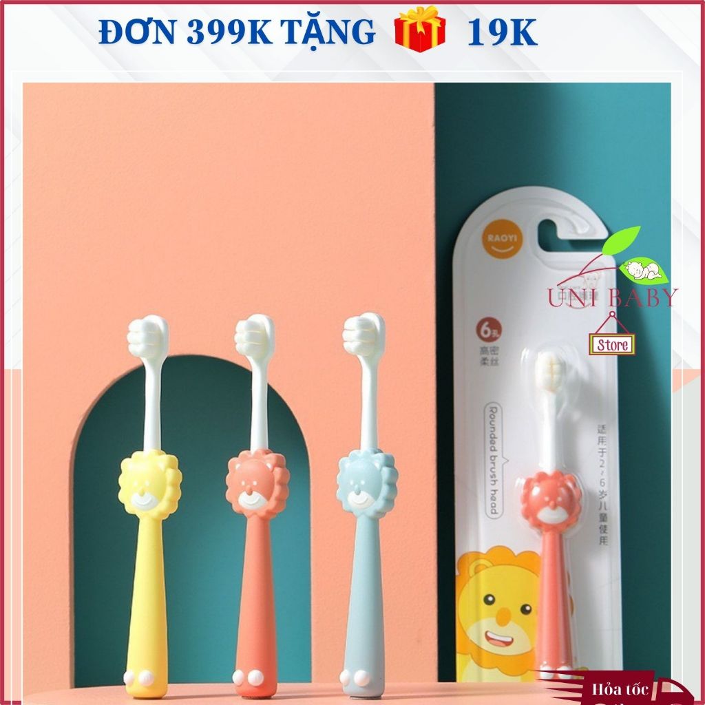 Bàn chải đánh răng cho bé lông mềm hình sư tử dễ thương cho bé từ 2-5 tuồi shop Uni Baby