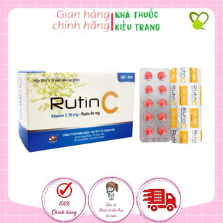 RUTIN C, Rutin Vitamin C. Hộp 100 viên - giúp tăng sức đề kháng, bền thành mạch
