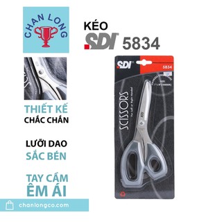 Kéo cắt văn phòng 184mm chính hãng SDI 5834,lưỡi thép không rỉ,cắt giấy thủ công,cắt đa năng,dùng trong nhà bếp