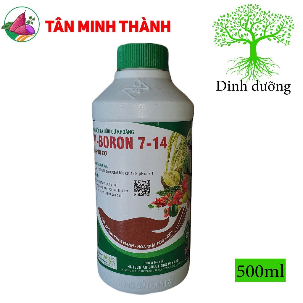 HI BORON 7-14 - Phân bón lá hữu cơ cao cấp, tăng thụ phất, chống rụng trái