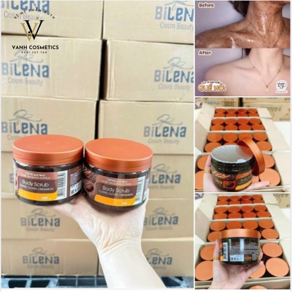 Tẩy Da Chết Quế Hồi Và Cafe Của Nga Cải Thiện Sáng Da, Săn Chắc Đều Màu Da Toàn Thân 380gr