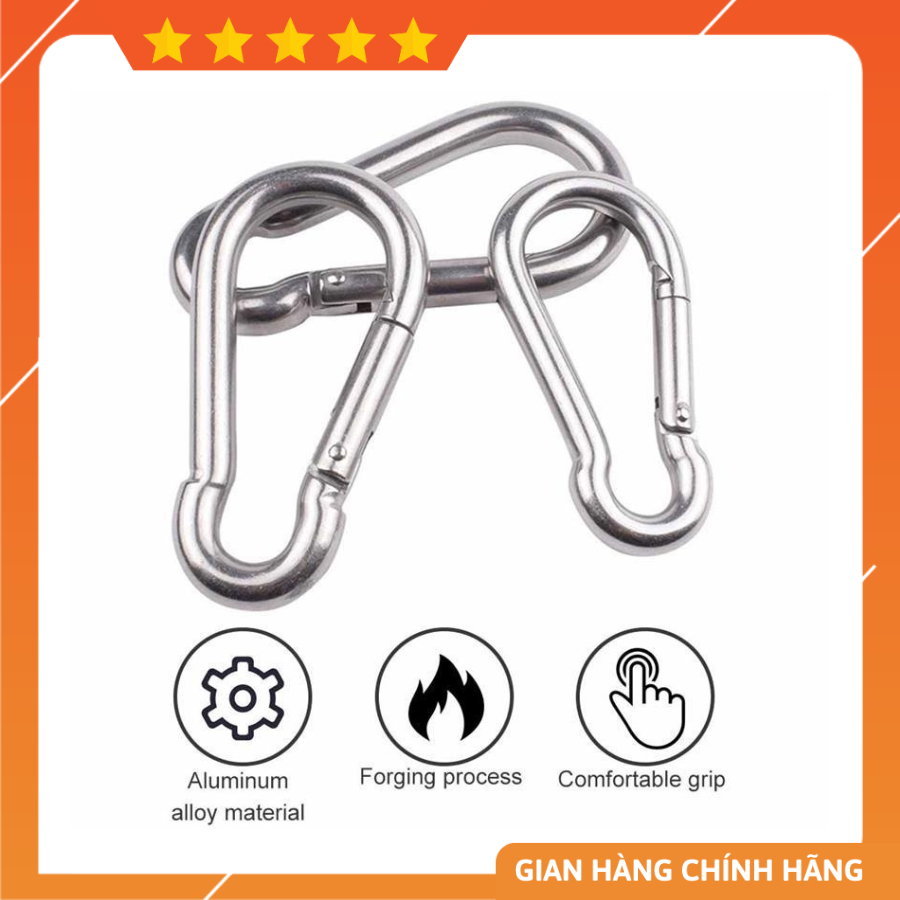 Móc Khóa Chữ D Mini Chất Liệu Hợp Kim Không Gỉ Tiện Dụng Khi Đi CắmTrại - Dụng Cụ - Thiết Bị Sport