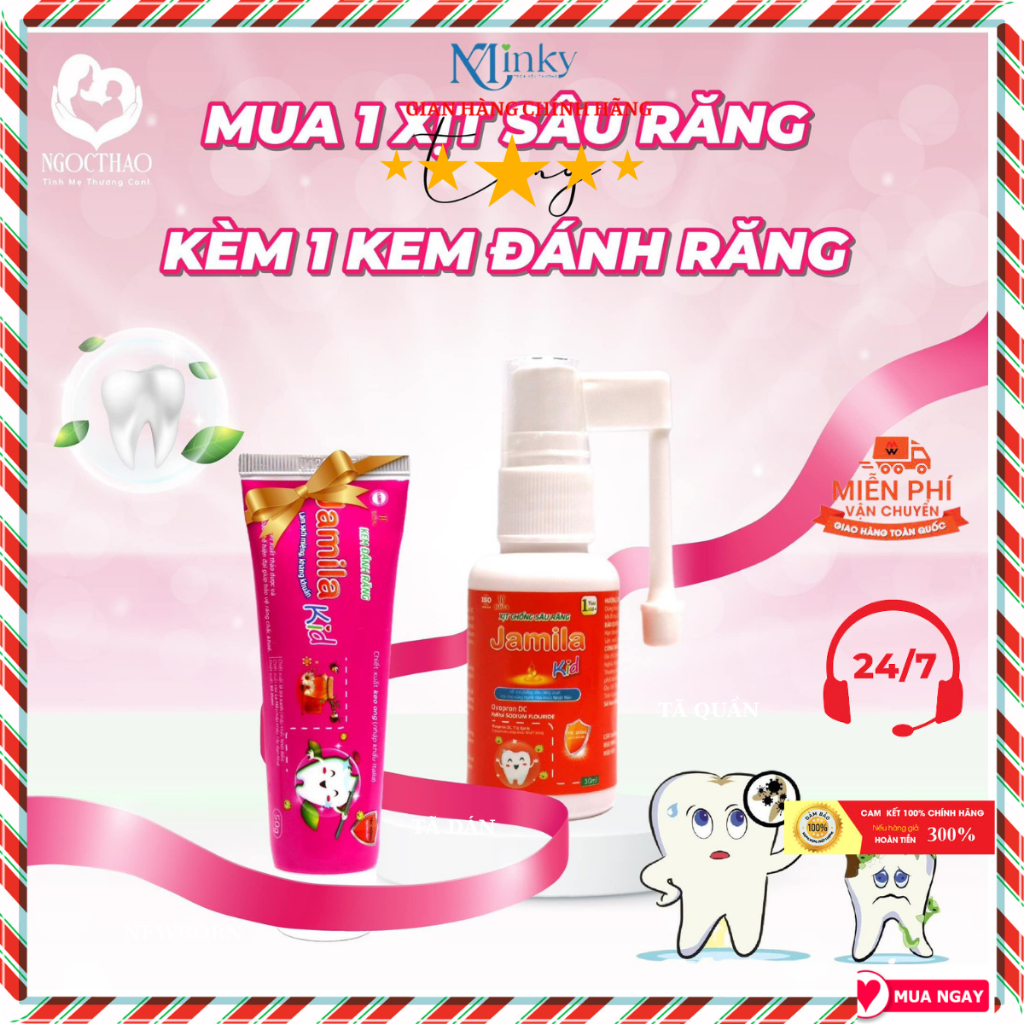 Chai Xịt Chống Sâu Răng Jamila Kid Cho Trẻ Em Hiệu Quả