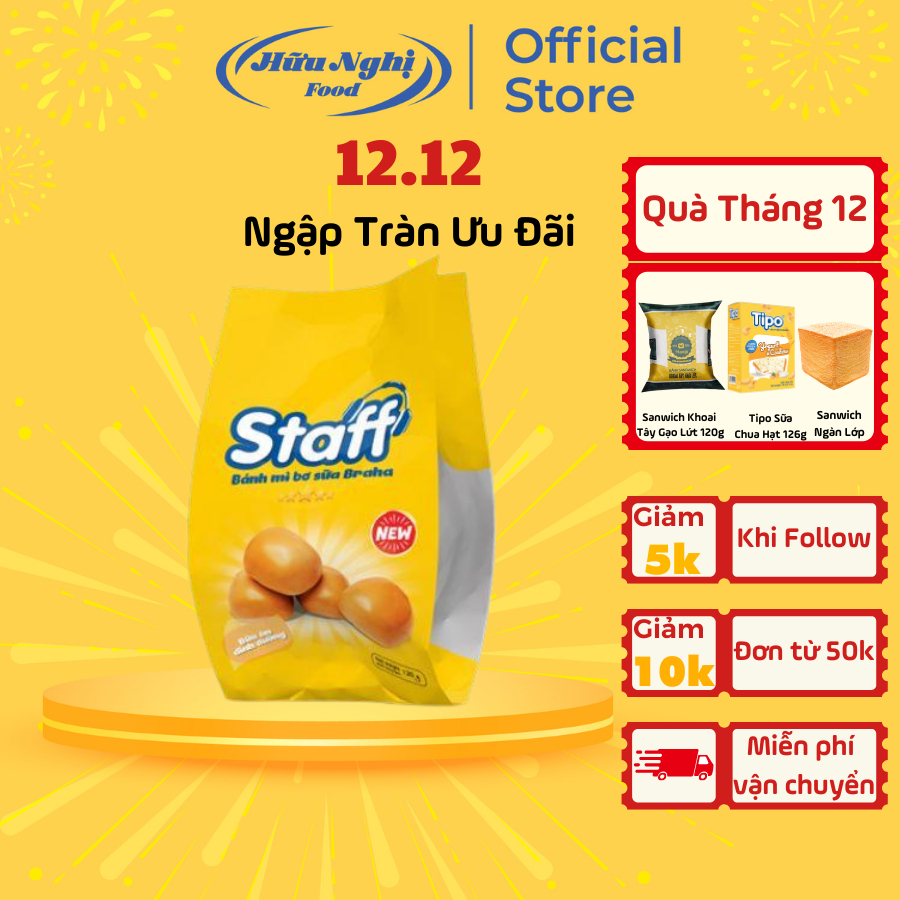 Staff - Bánh Mì Bơ Sữa Braha 120g