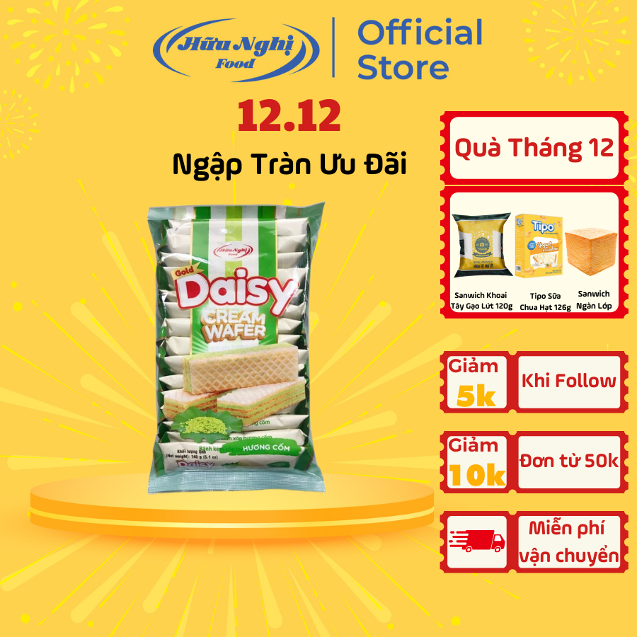 Bánh Gold Daisy Kem Xốp Cốm 145g