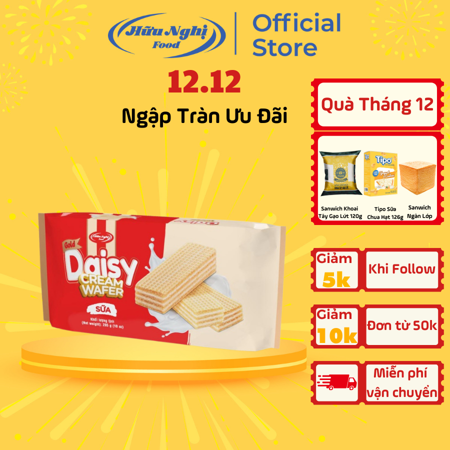 Bánh Gold Daisy kem xốp sữa 285g