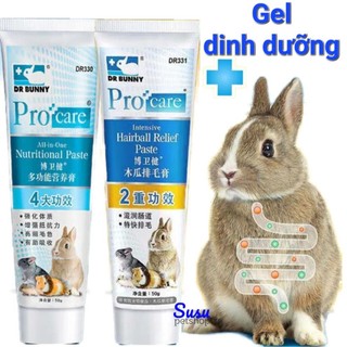 Gel dinh dưỡng tăng sức đề kháng, đẹp lông, tẩy búi lông cho Thỏ, Bọ, Chinchilla, Hamster
