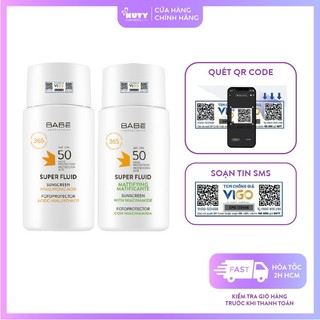 Kem Chống Nắng BABE Super Fluid Sunscreen SPF 50 (50ml)