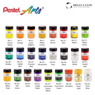 Màu hủ lẻ pentel poster 30ml - màu bột pentel - 30ml/hủ - pentel poster color