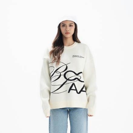 Áo len BOO Unisex Logo Capsule Knit Cổ tròn Cá Tính Boolaab