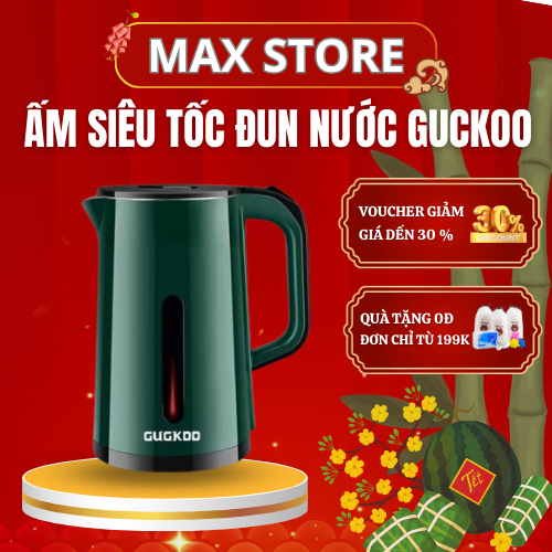 Ấm Siêu Tốc Đun Nước Cooku, Bình Siêu Tốc Inox Dung Tích 2,5L, Công Suất 1500W 2 Lớp Cách Nhiệt, Tự Ngắt Khi Sôi ST19