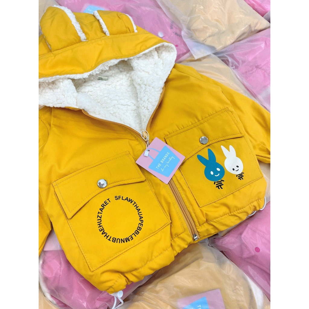 Áo khoác gió cho bé Gái chất liệu vải gió bên trong lót lông hàng QC- Áo khoác bé gái Shop Sam Ú từ 10-25 Kg AKG2