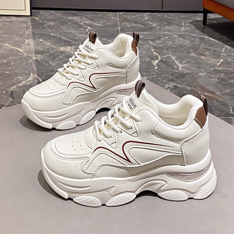 Sẵn_Hàng Quảng Châu_Giầy thể thao nữ gót cao 7 phân