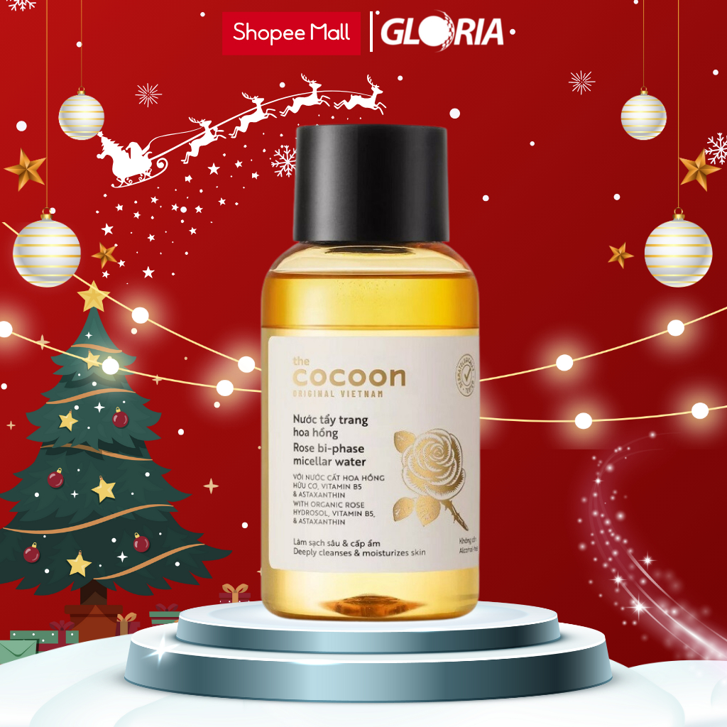 Nước Tẩy Trang Hoa Hồng Cocoon Tẩy Sạch Makeup & Cấp Ẩm 140ml