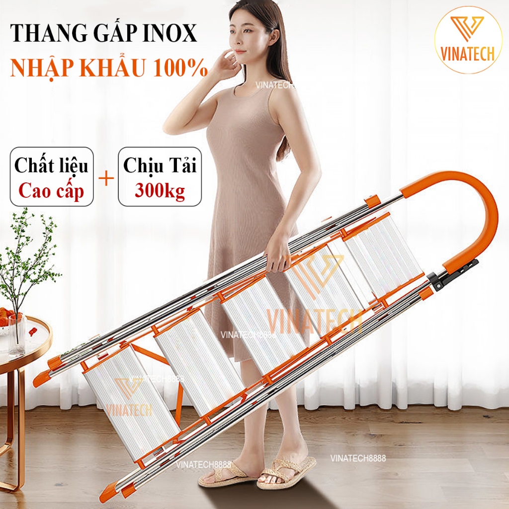 Thang Gấp Chữ A Thang Nhôm Ghế Chữ A 3 4 5 6 7 Bậc Ameca  Nhật Bản Thang Inox 304 Xếp Gọn Thông Minh