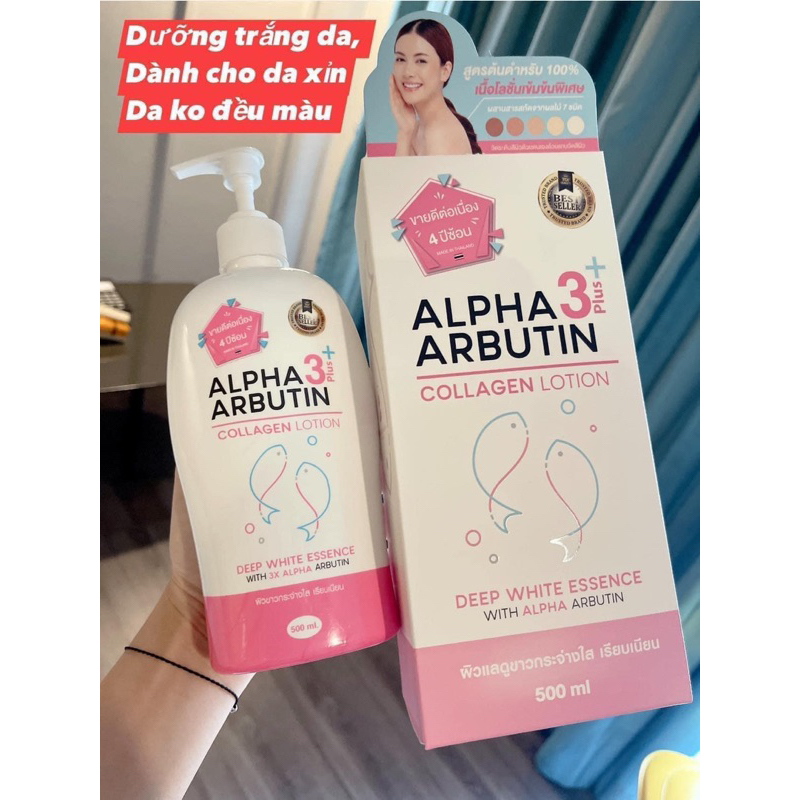 Sữa dưỡng thể trắng da Alpha Arbutin 500ml