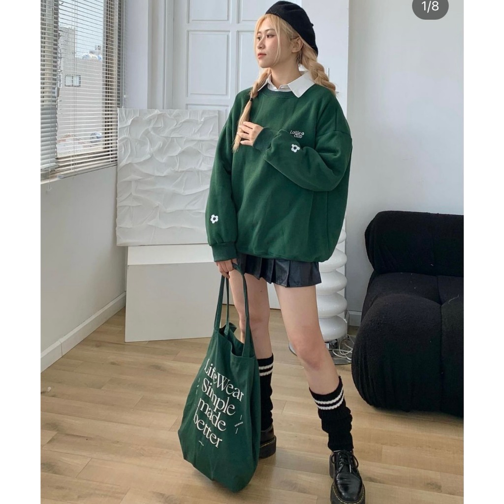 Áo nỉ bông thêu hoa Lollie Club LOLLIE STUDIO TKP145