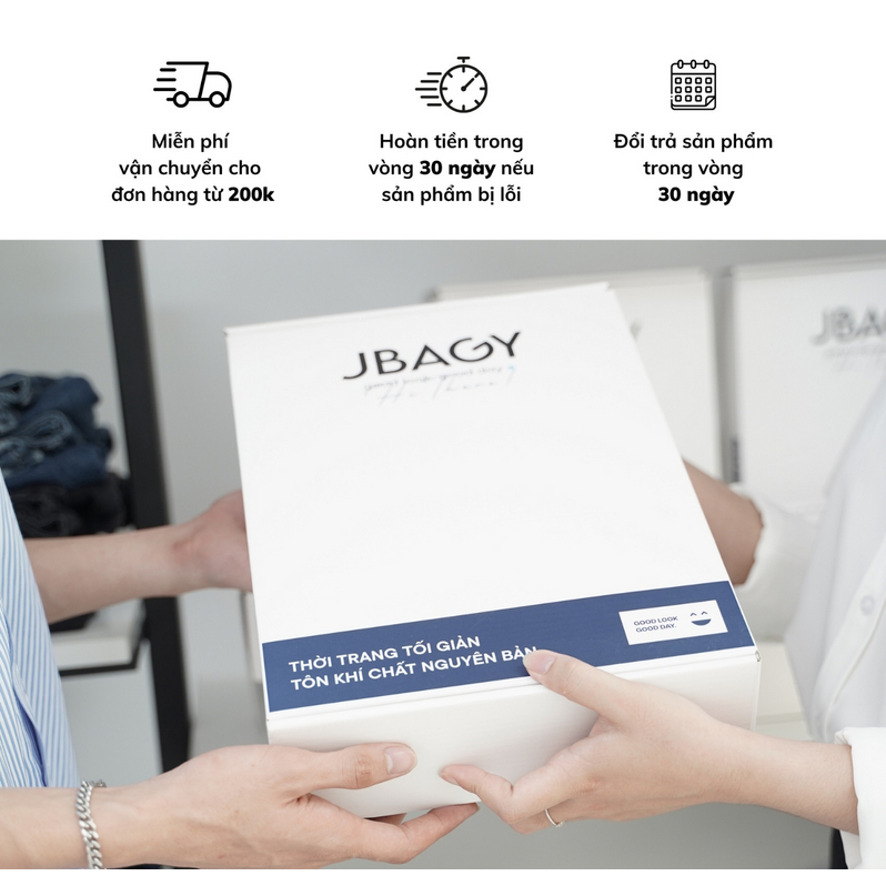 Áo sơ mi trắng nam dài tay Bamboo cotton, sơ mi đen công sở cao cấp JBAGY - JS0108