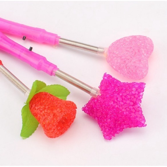 Gậy phát sáng đèn LED hình trái tim/hoa nhiều màu sắc, lightstick đèn LED