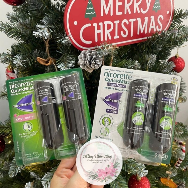 Xịt hỗ trợ cai thuốc lá Nicorette Quickmist Vỉ 2 lọ _ Úc