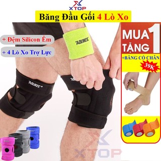 Băng đầu gối thể thao, Băng bảo vệ đầu gối hỗ trợ bó gối chân chơi thể thao Aolikes 7912