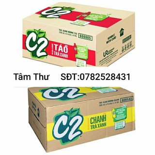 Thùng 24 chai C2 táo / chanh chai 335ml