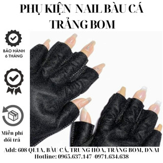 Găng tay chống tia uv làm nail, găng tay nail