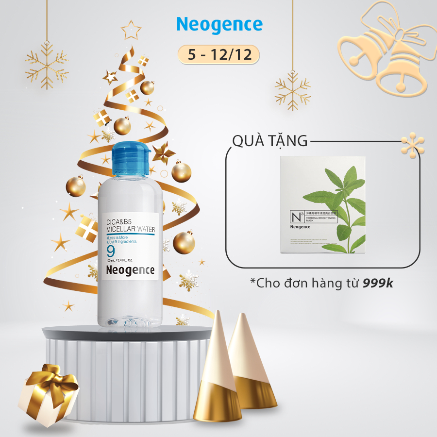Nước tẩy trang Neogence nhẹ dịu CICA& B5 Micellar water 300ml và 100ml