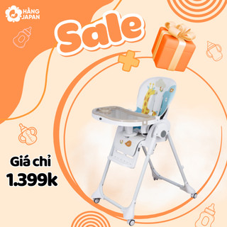 Ghế ăn dặm cao gấp gọn Mastela 1015 cho bé ghế có 3 vị trí ngả và 3 nấc điều chỉnh chân ghế bảo hành chính hãng 1 năm