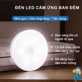 Đèn cảm biến chuyển động, đèn Led cảm ứng dán tường thông minh không dây