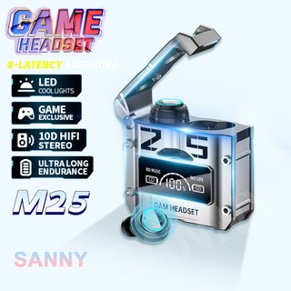 Tai nghe bluetooth gaming M25, delay cực thấp khi chơi game, có mic, kiêm sạc dự phòng, chống nước ipx7 HOT