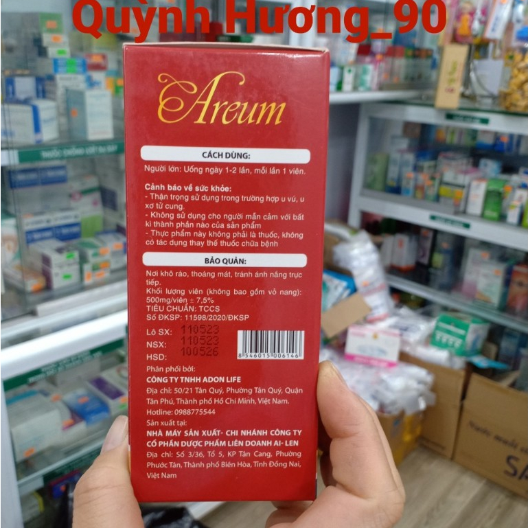 Viên uống nội tiết AREUM lọ 30 viên giúp bạn trẻ trung,tự tin.