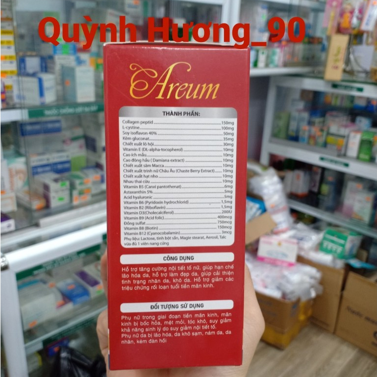 Viên uống nội tiết AREUM lọ 30 viên giúp bạn trẻ trung,tự tin.