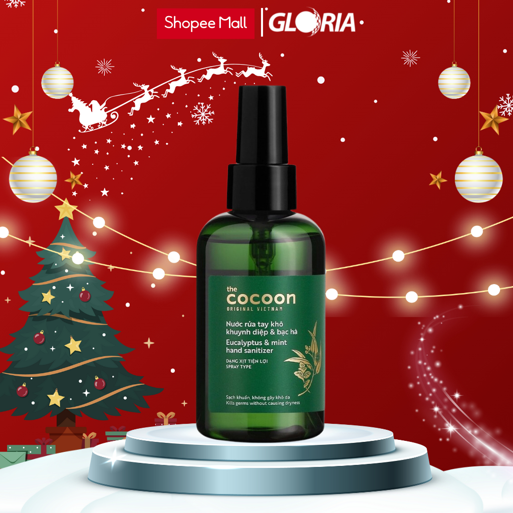 Nước Rửa Tay Khô Khuynh Diệp Và Bạc Hà Cocoon 140ml