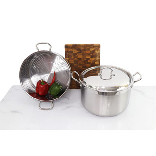 Bộ nồi xửng hấp 3 đáy inox 430 Fivestar nắp inox size 30cm , dùng được mọi bếp - hàng chính hãng