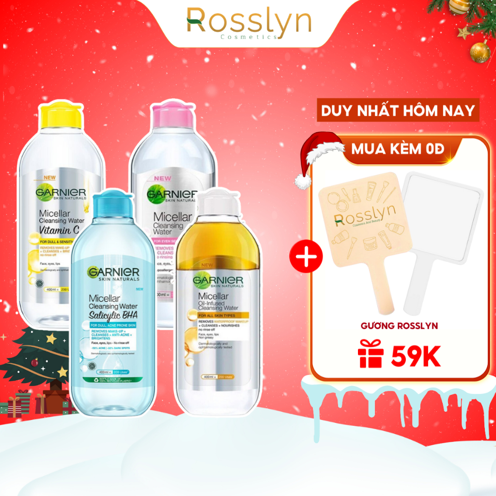 Nước Tẩy Trang Garnier Micellar Cleansing Water 400ml Roslyn