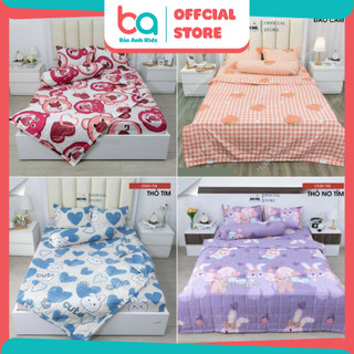 Sét bộ 5 món chăn ga vỏ gối cotton poly - đủ size, đủ kích thước