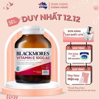 Vitamin E tự nhiên 1000IU Blackmores, viên uống bổ sung vitamin E giúp dẹp da, đẹp tóc 30 viên Úc