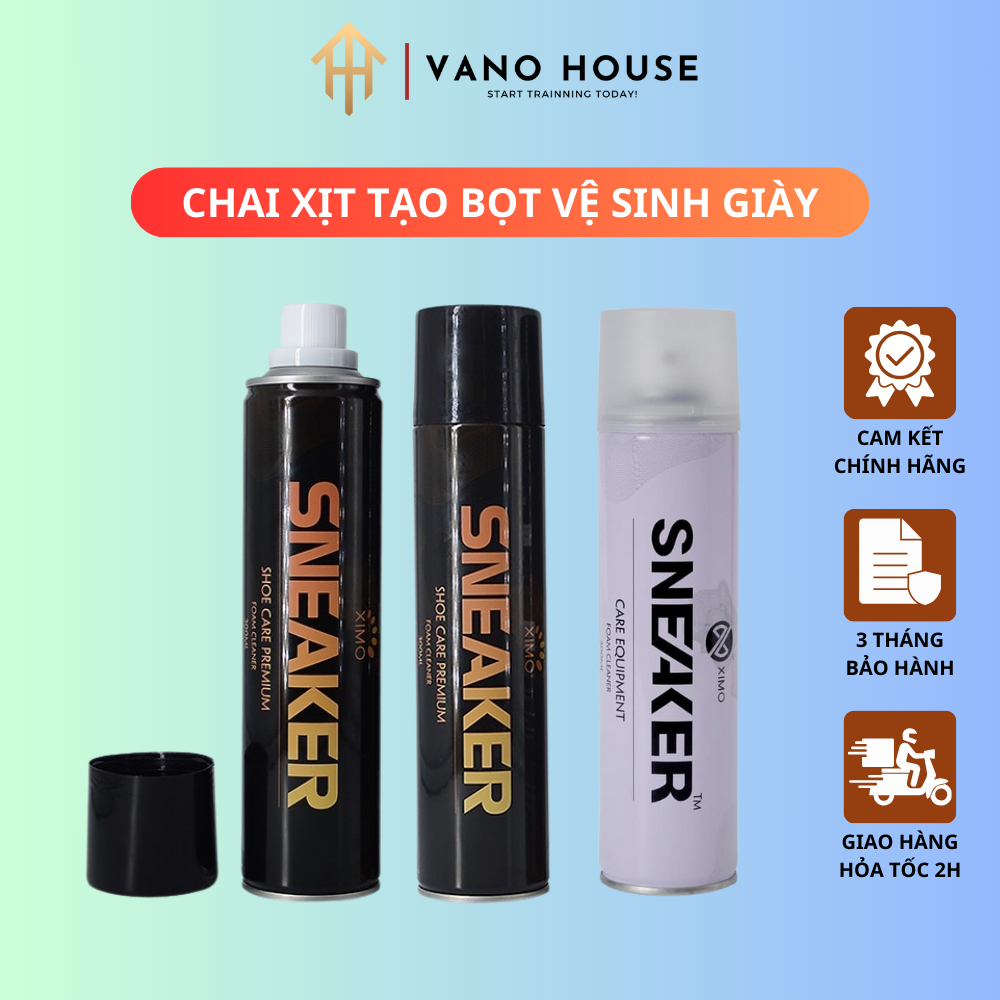 Chai Xịt Tạo Bọt Vệ Sinh Giày Sneaker, Bình Xịt Bọt Tuyết Giặt Khô Giày, Dung Dịch Vệ Sinh Giày Cao Cấp Ximo 300ML