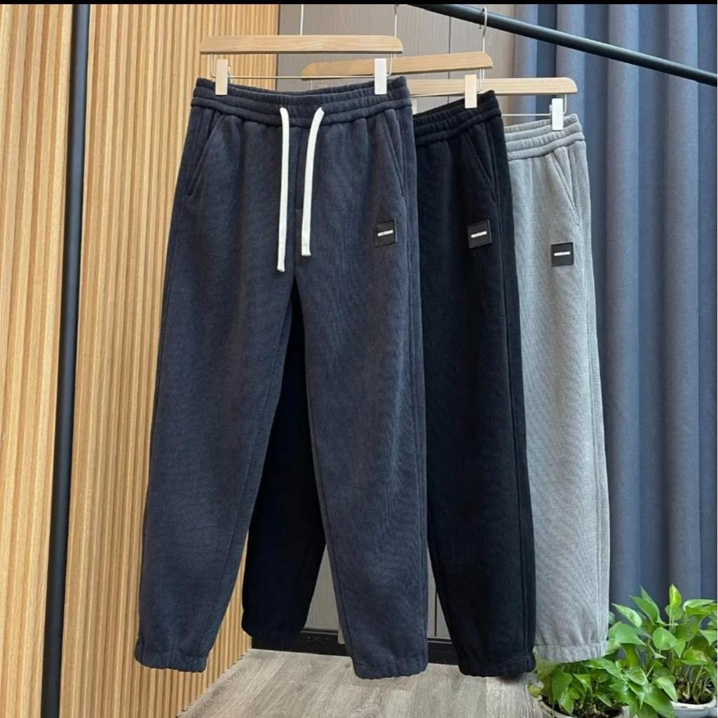 Quần Jogger Nam UMAOR Nỉ Tăm Mác Vuông, Chất Liệu Nỉ Tăm Mềm Mại Và Giữ Ấm Tốt, Quần Thể Thao Unisex Gấu Bo Chun QNN05