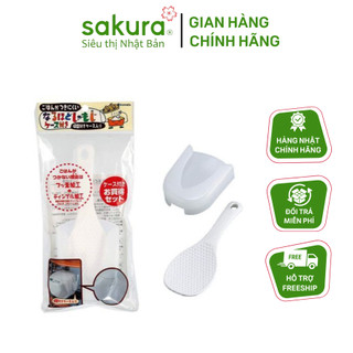 Muôi xới cơm kèm giá đựng Nhật Bản