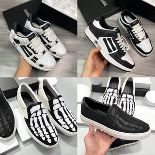 Giầy slipon xương Amiri - giày lười da hình xươg đế cao su non cao cấp