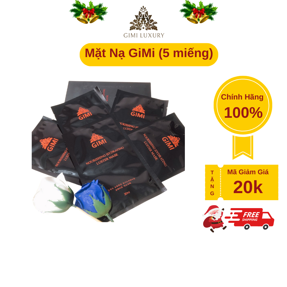 ComBo 5 Miếng Mặt Nạ GiMi cấp ẩm, dưỡng và phục hồi làn da