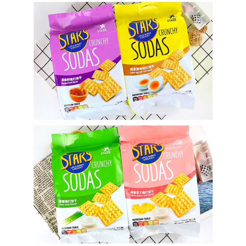 Bánh quy mặn ít đường Soda Star gói 400gr