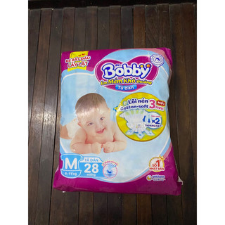 Combo 3 gói tã dán bobby m28, m64 + 6 miếng dùng cho bé từ 6-10 kg..