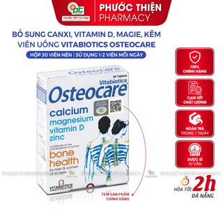 Viên uống bổ sung Canxi magie kẽm d3 bổ xương khớp Vitabiotics Osteocare canxi hộp 30 viên