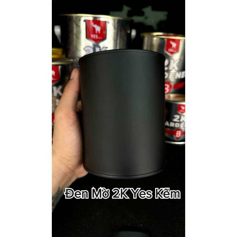 Sơn ĐEN MỜ Cao Cấp 2K Hai Thành Phần Yes ( sơn phủ trên bề mặt kim loại, inox, kiếng, nhựa, tàu thuyền…)