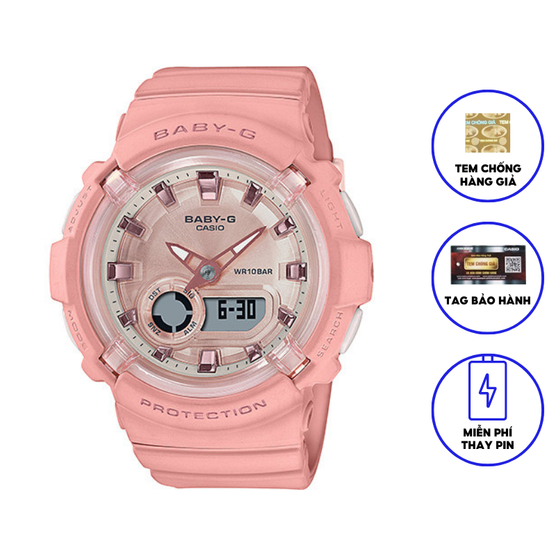 Đồng Hồ Nữ Casio Dây Nhựa Chính hãng Casio BABYG BGA-280-4ADR