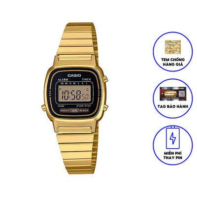 Đồng Hồ Nữ Dây Kim Loại Chính Hãng Casio LA670WGA-1DF