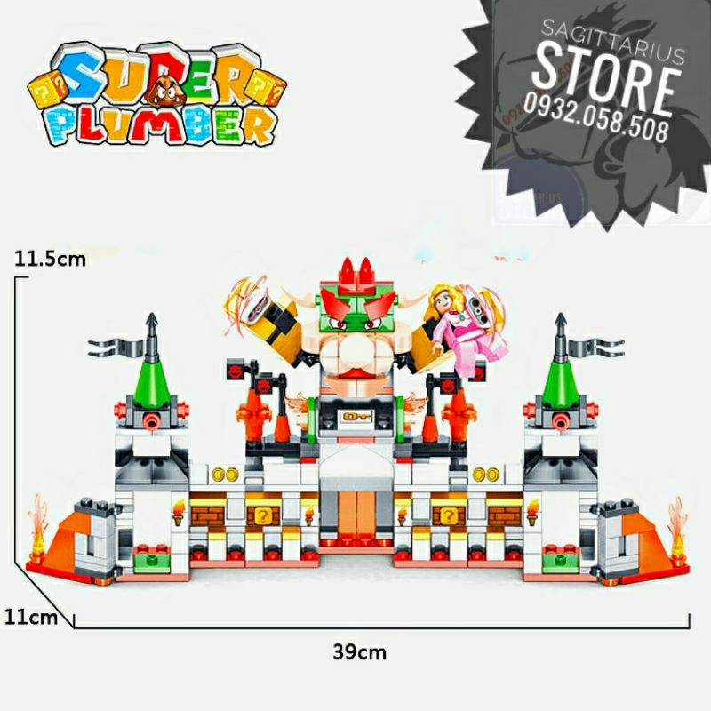 Bộ Xếp Hình Lắp Ráp SuperMario Tấn Công Lâu Đài Quái Thú